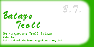 balazs troll business card